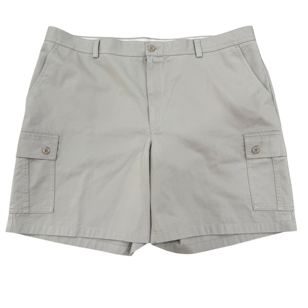 L.L. Bean Cargo Shorts Mens 44 Beige Chino Cotton Classic Fit 44X9 Casual